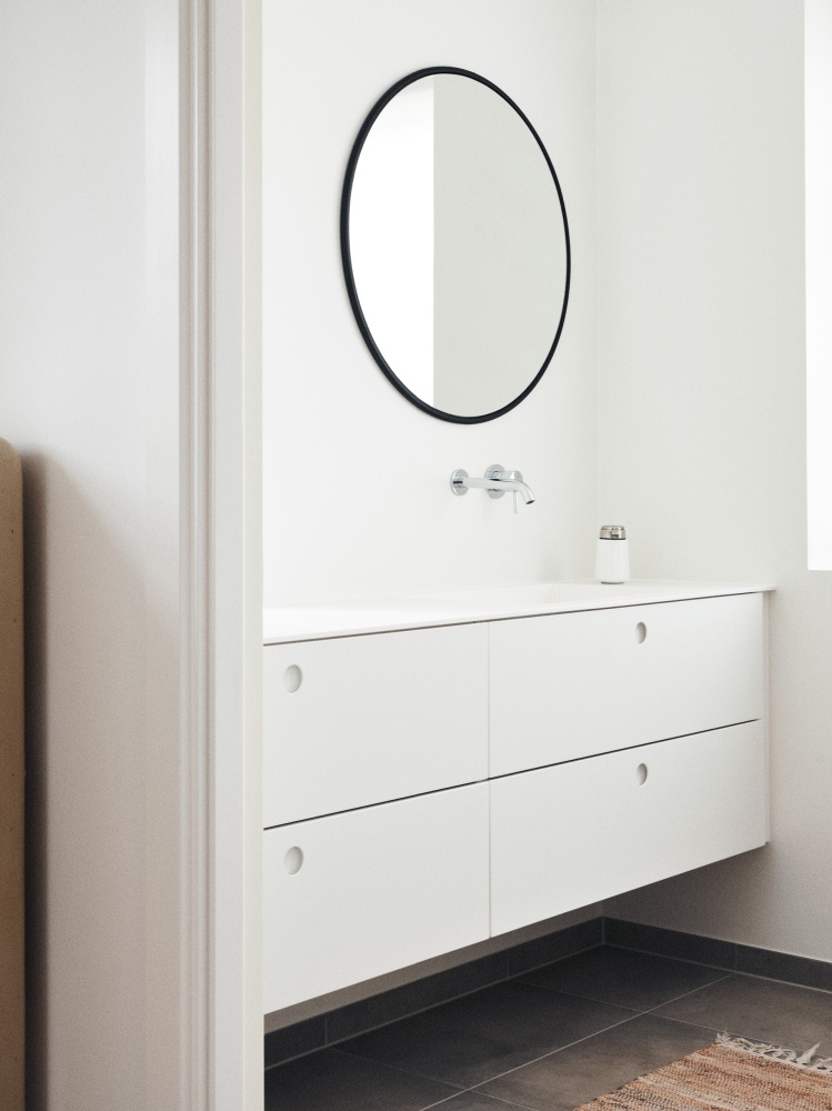 BASIS with painted fronts and handles in white
