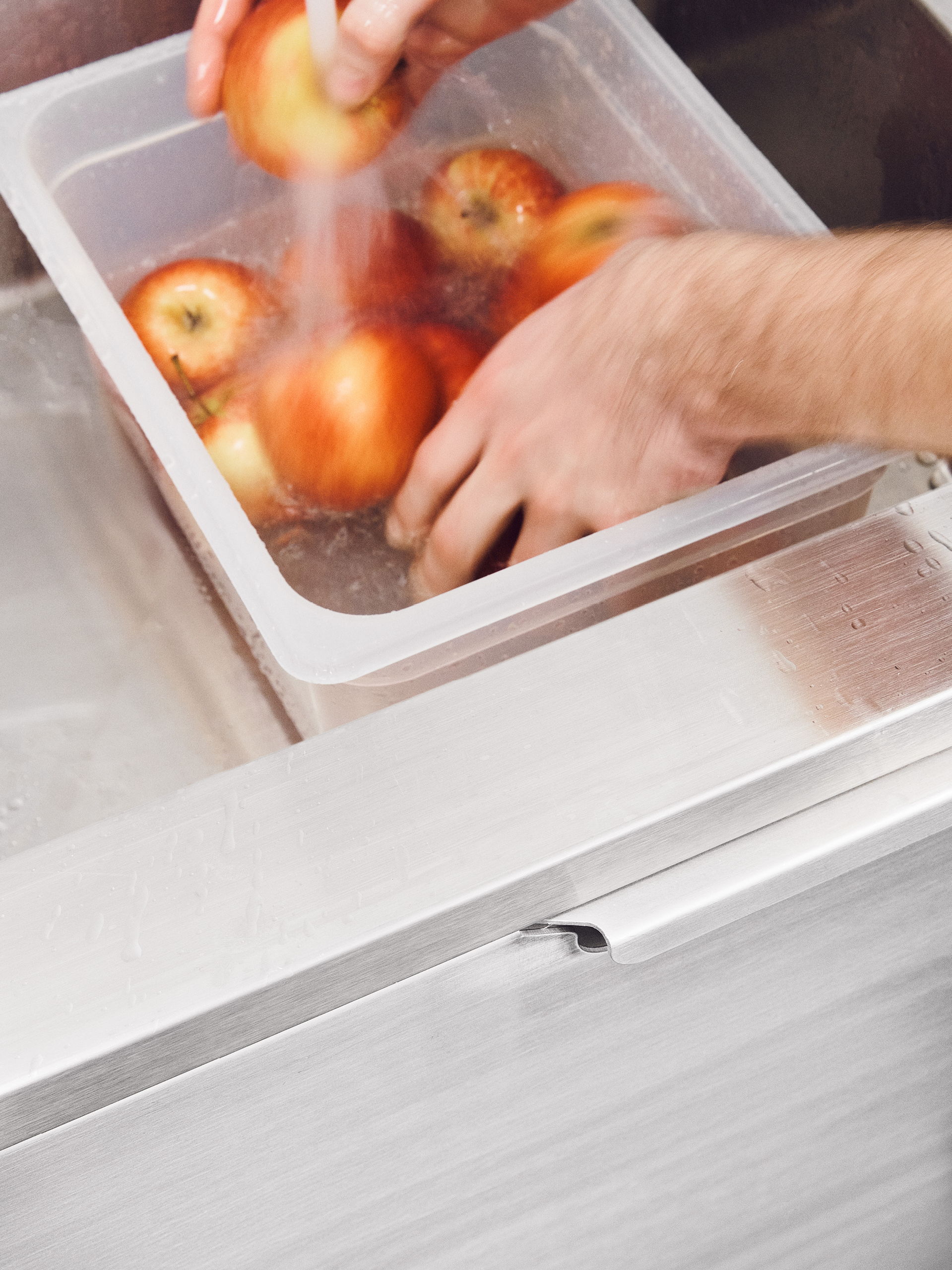Aluminium kitchen at Valcon in Vesterbro, Copenhagen