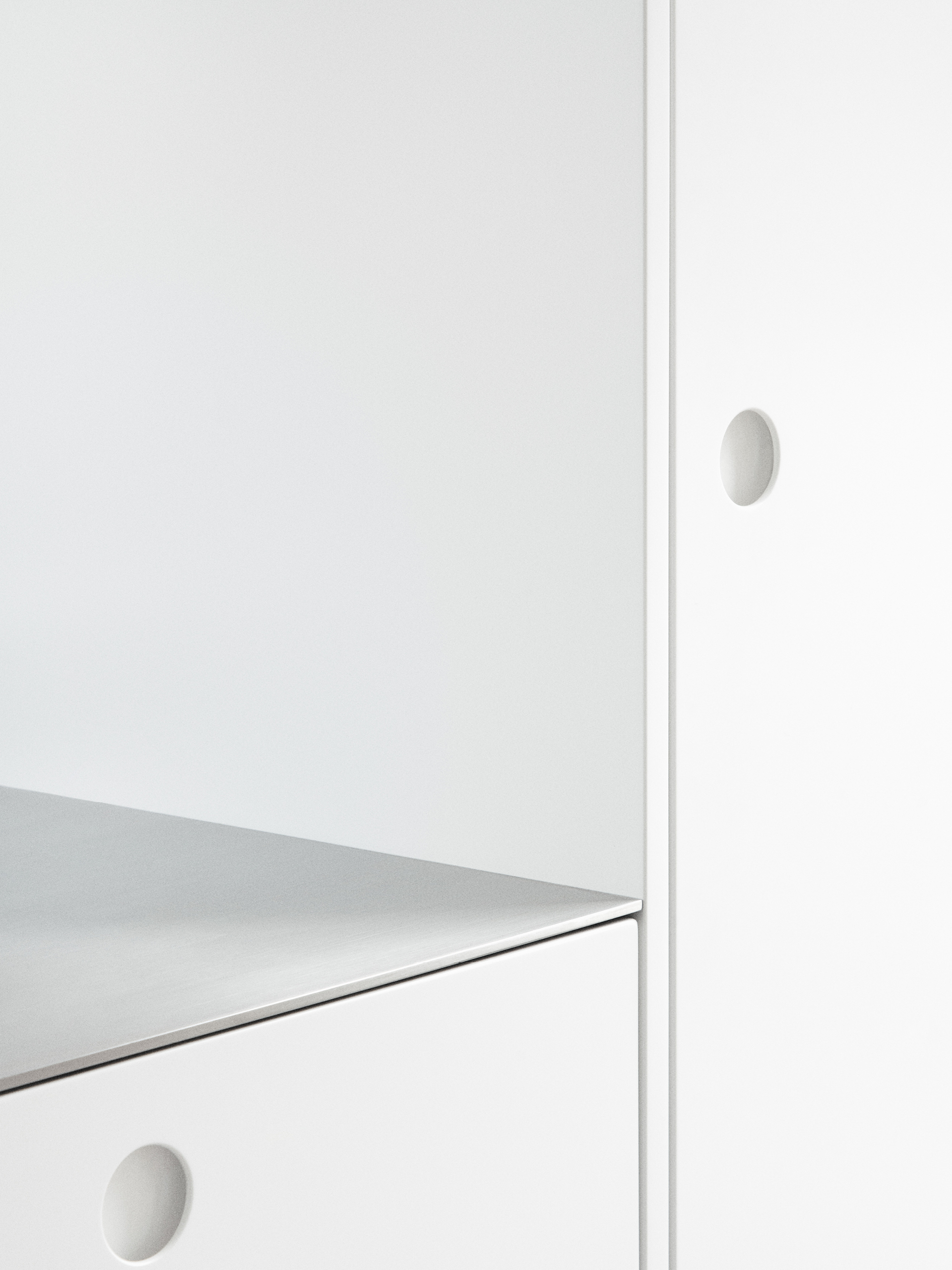 BASIS with painted fronts and handles in white