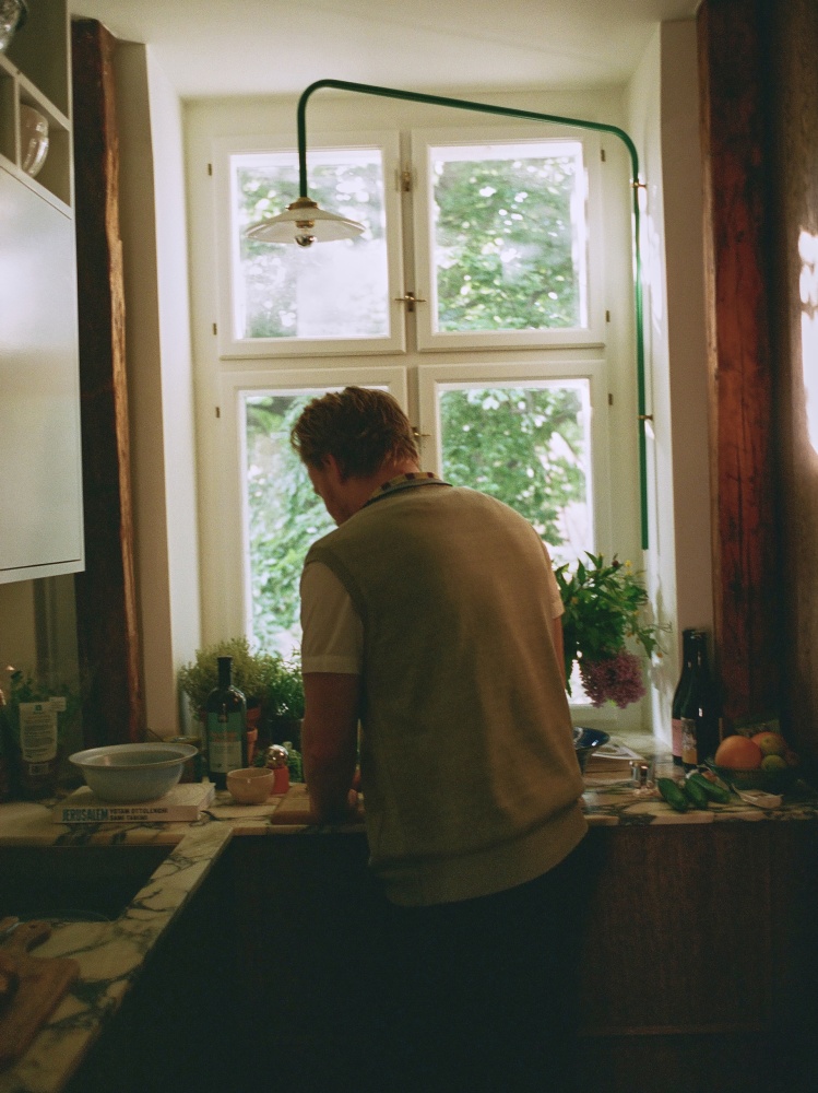 Ditlev Fejerskov in his kitchen