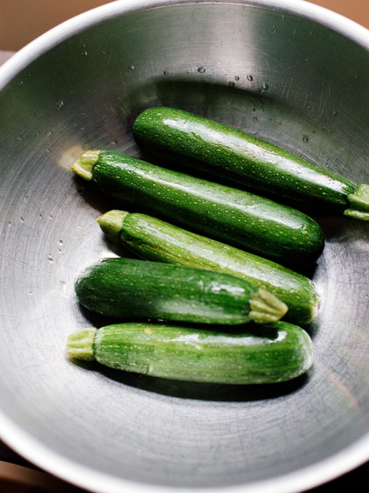 Five zucchinis