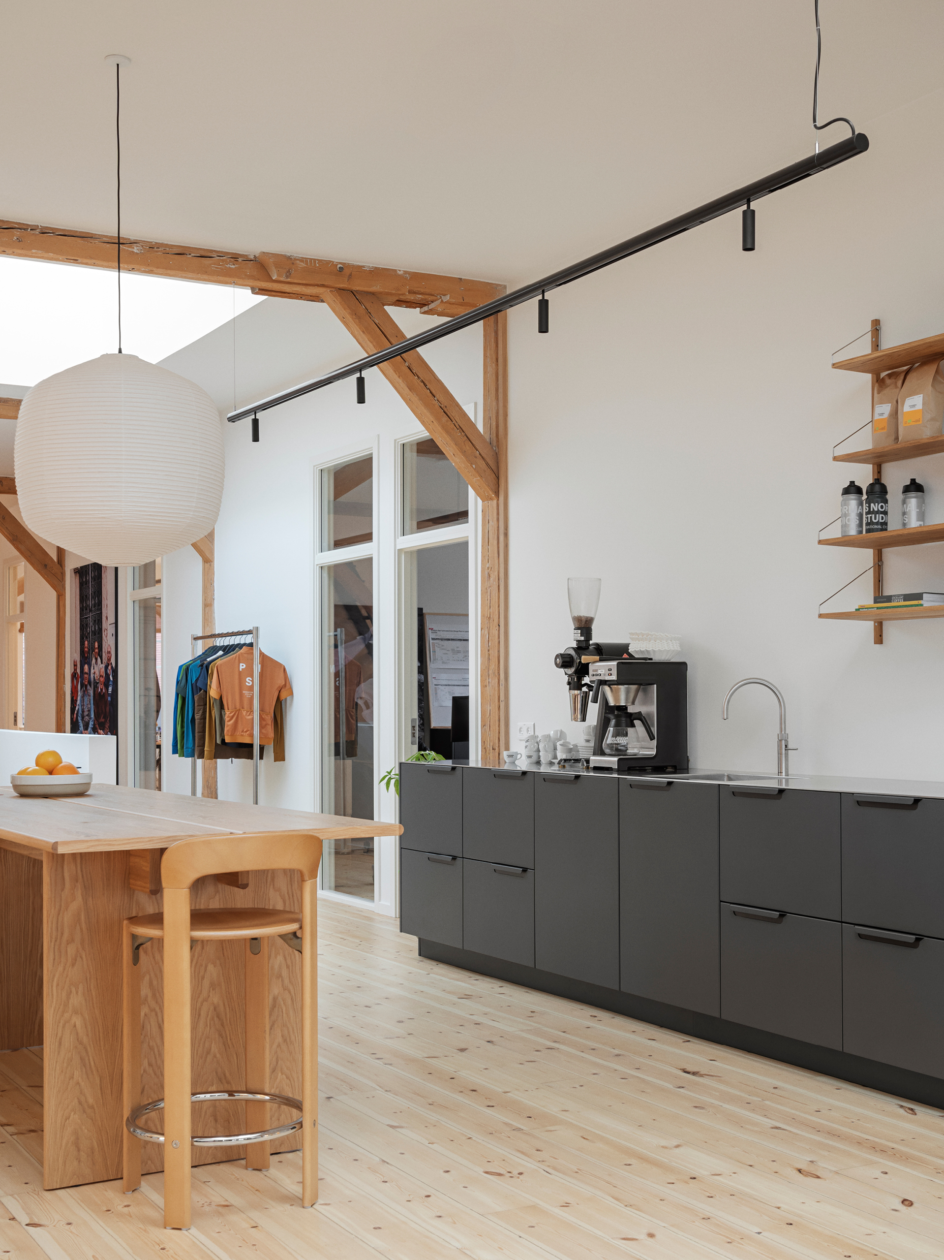 A durable kitchen and kitchenette for a modern workplace