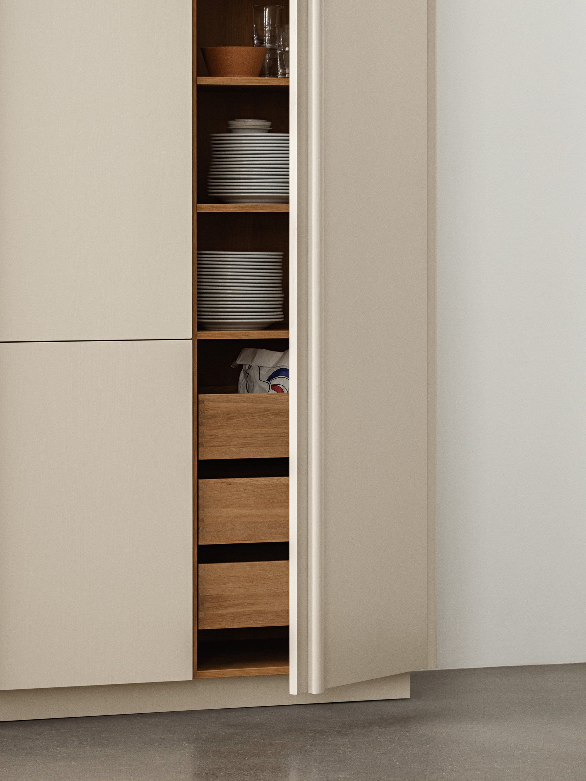 Light oak drawers