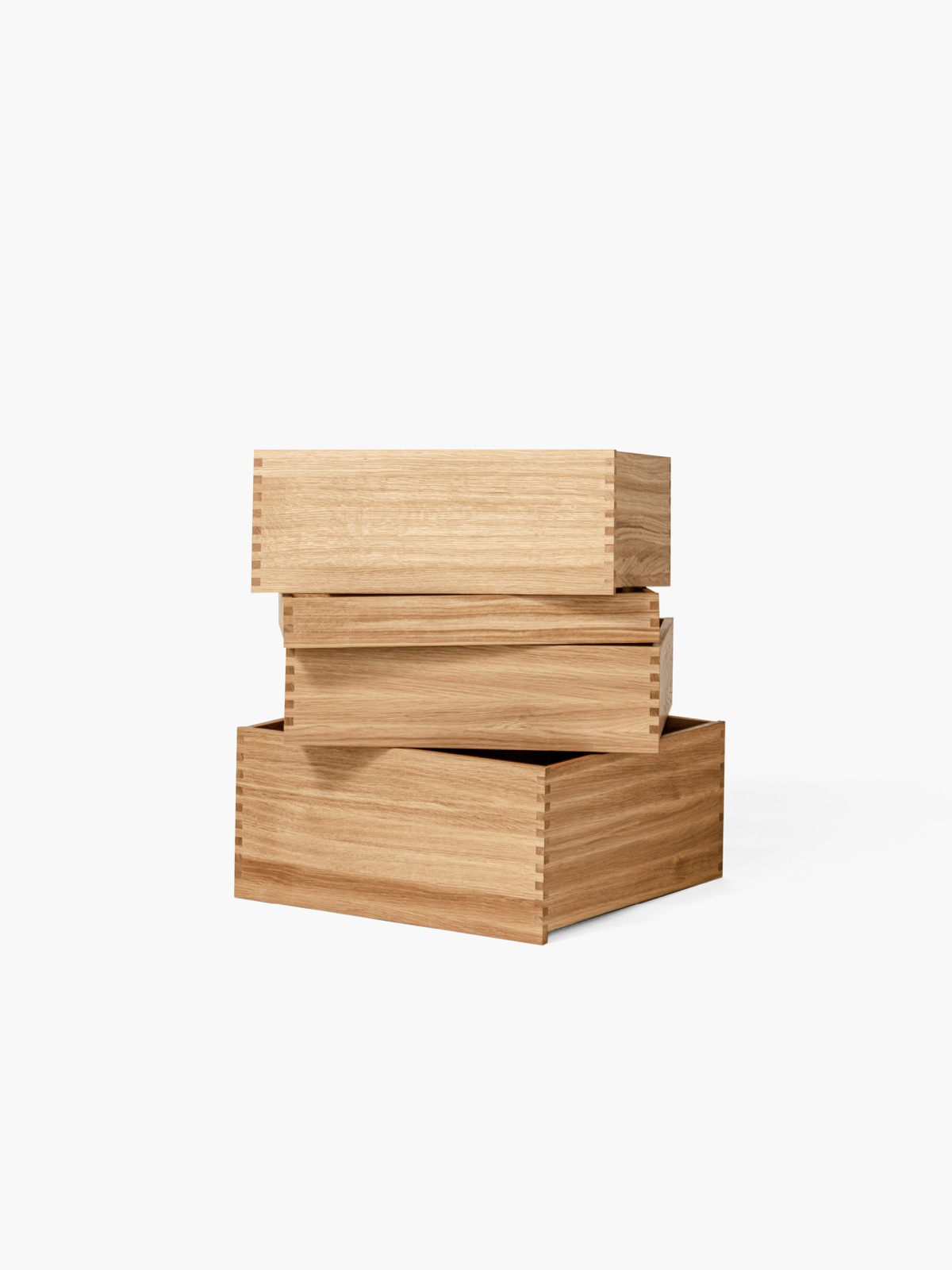 Drawers in natural oak