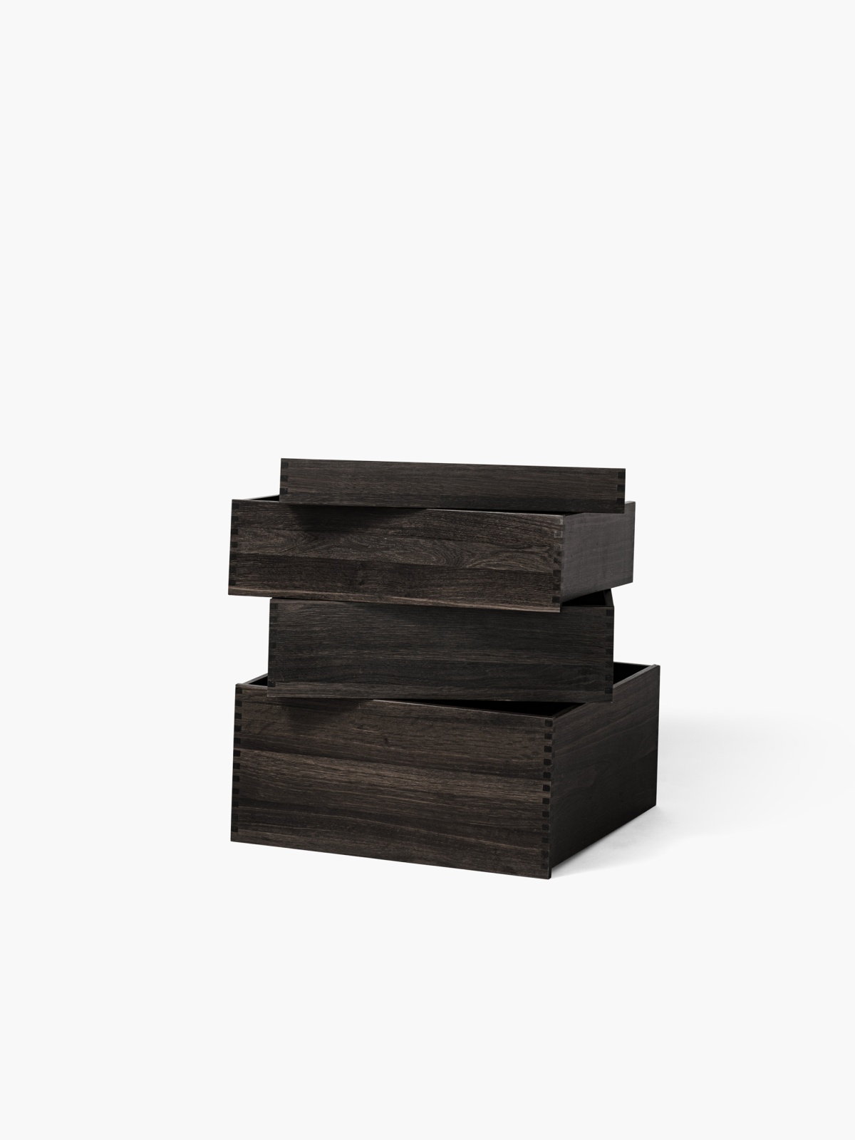 Drawers in smoked oak
